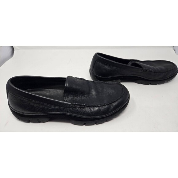 Polo Ralph Lauren Mens 9D Black Leather Driving Loafers Moccasins Preppy Shoes main image 6